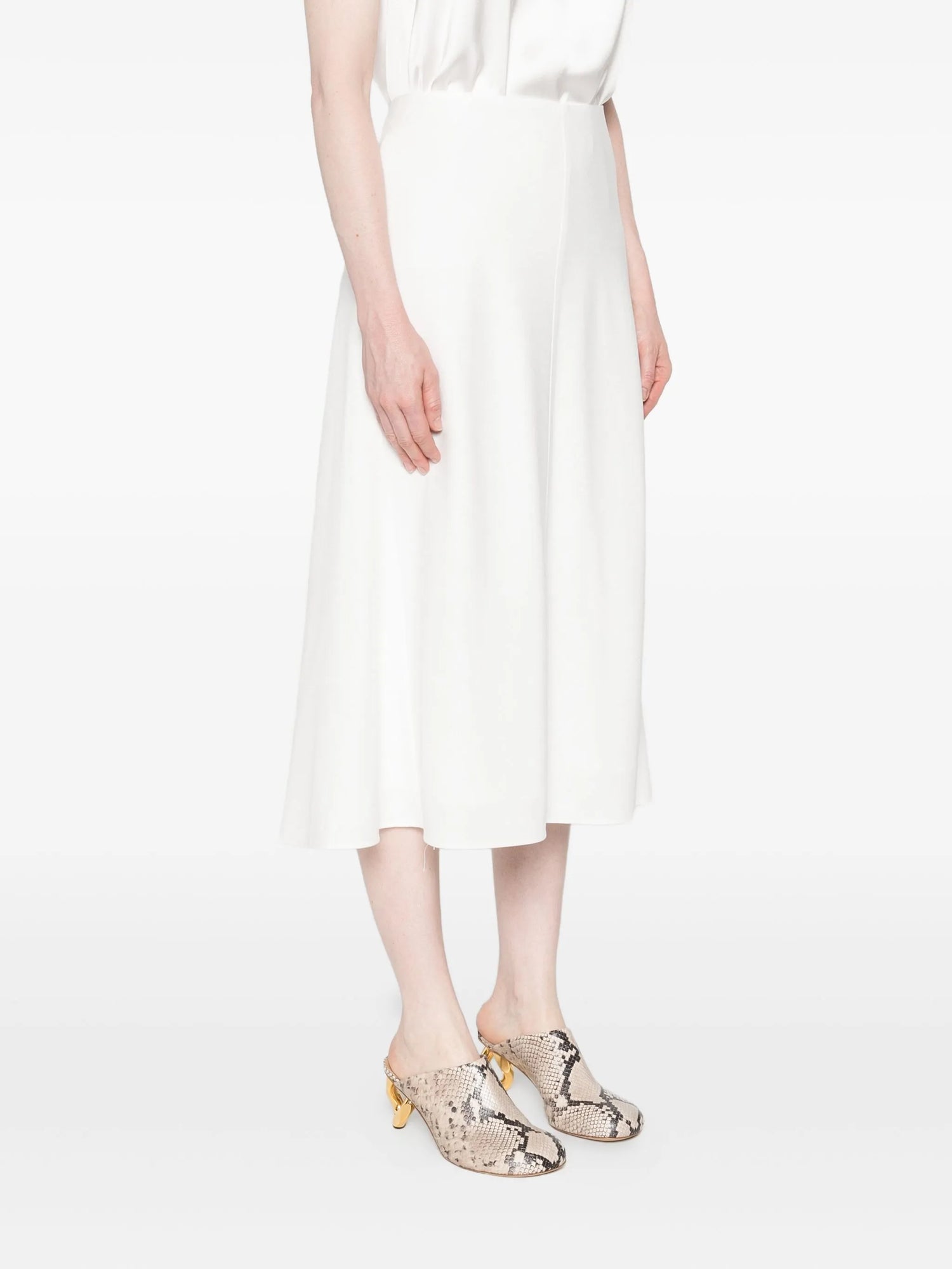 Bias Full Skirt, White