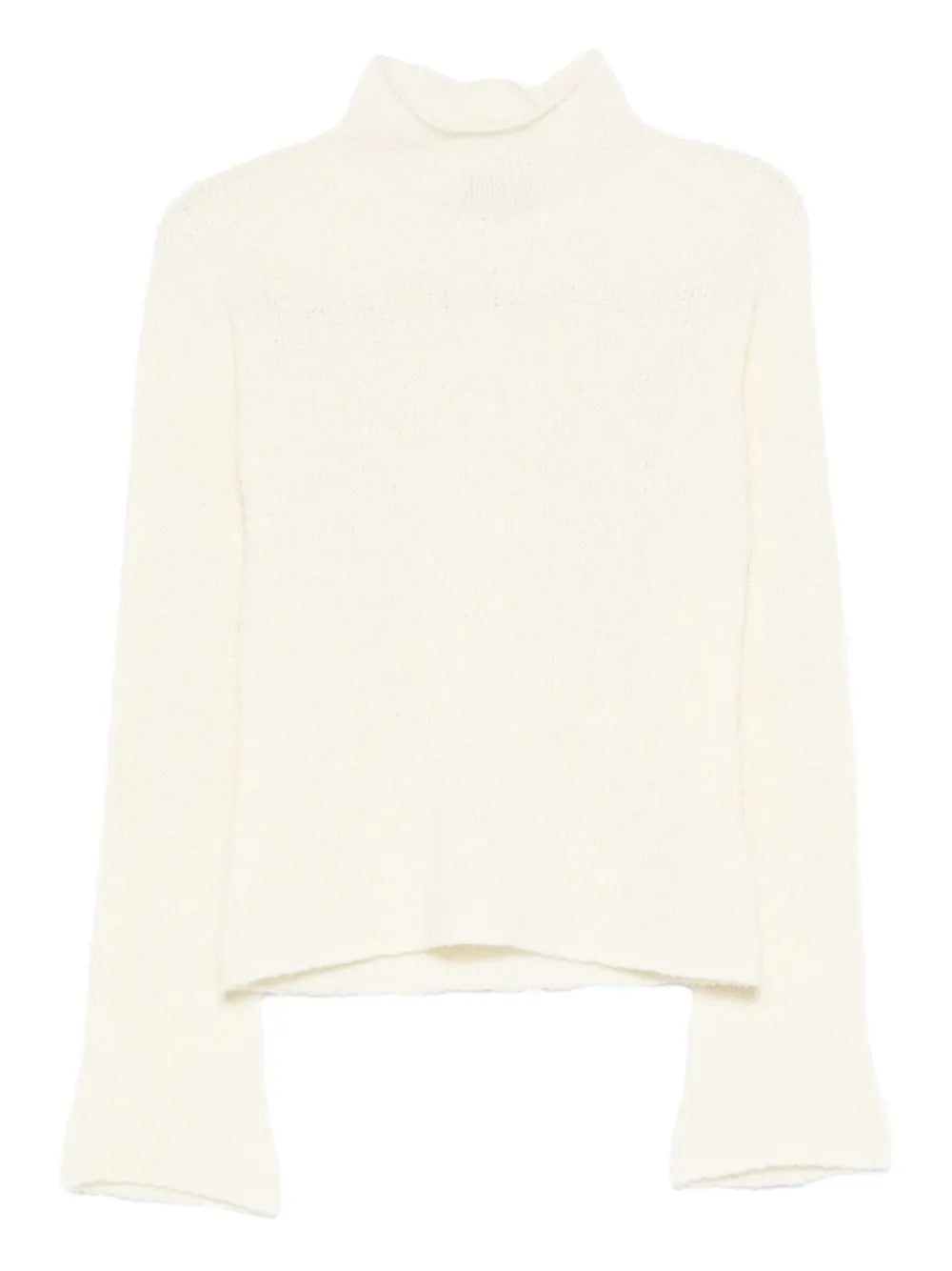 Bouclé turtleneck, ivory