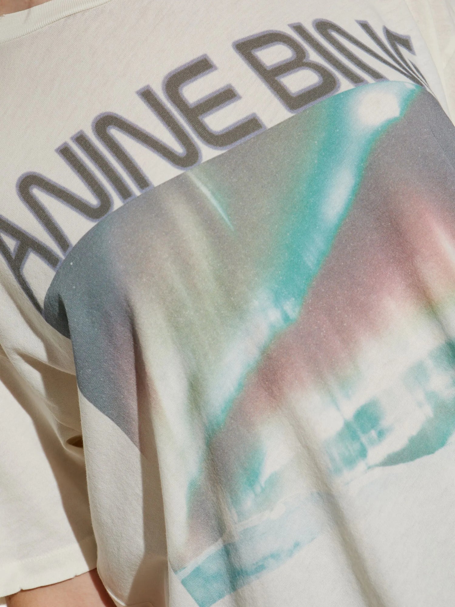 Cade Northern lights t-shirt, off-white