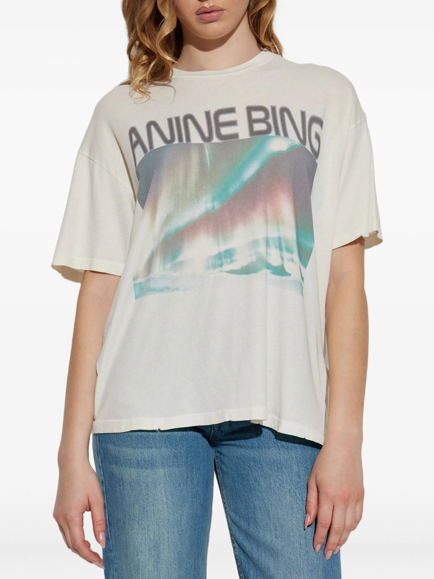 Cade Northern lights t-shirt, off-white