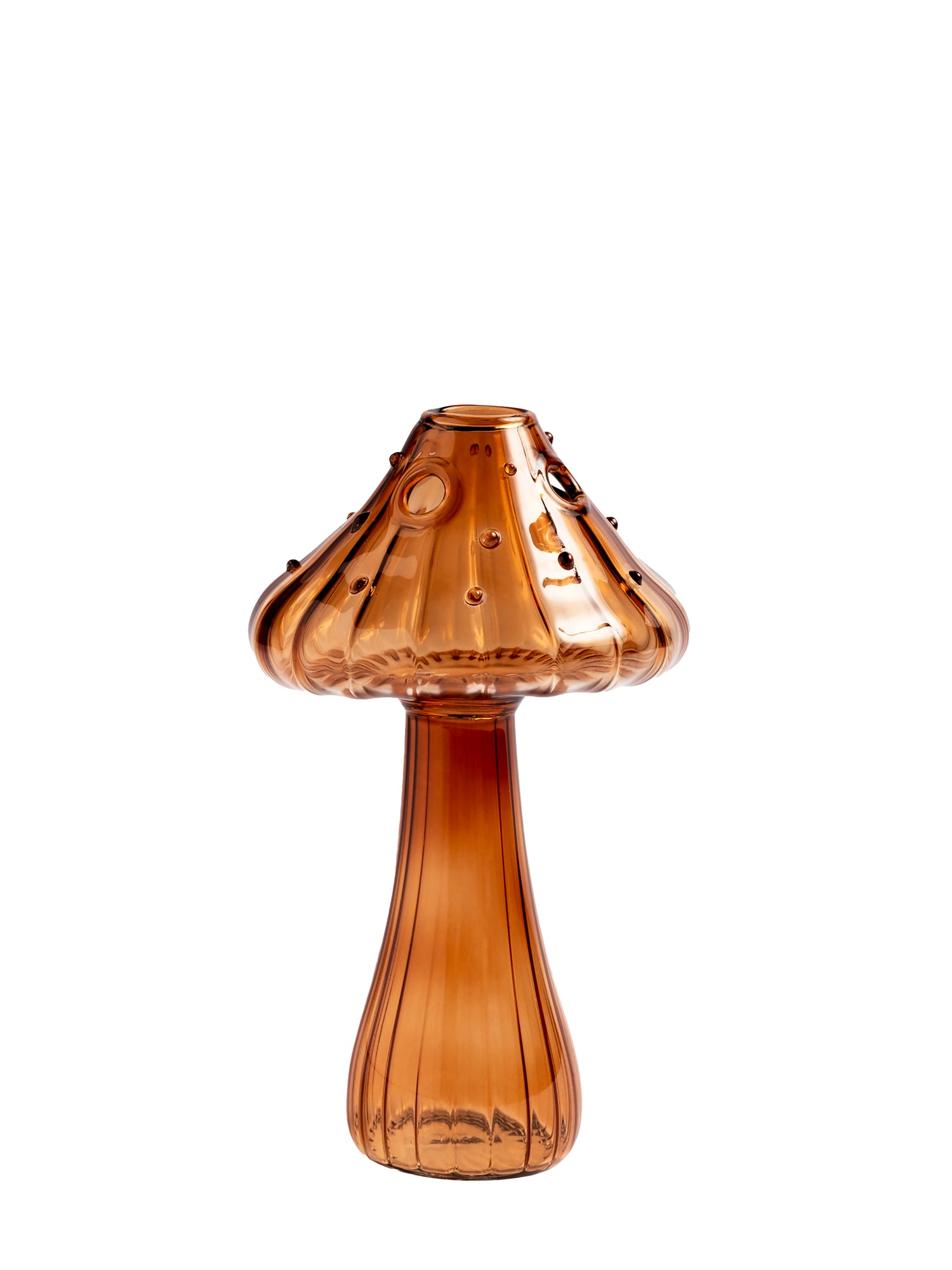 Vase mushroom single, brown