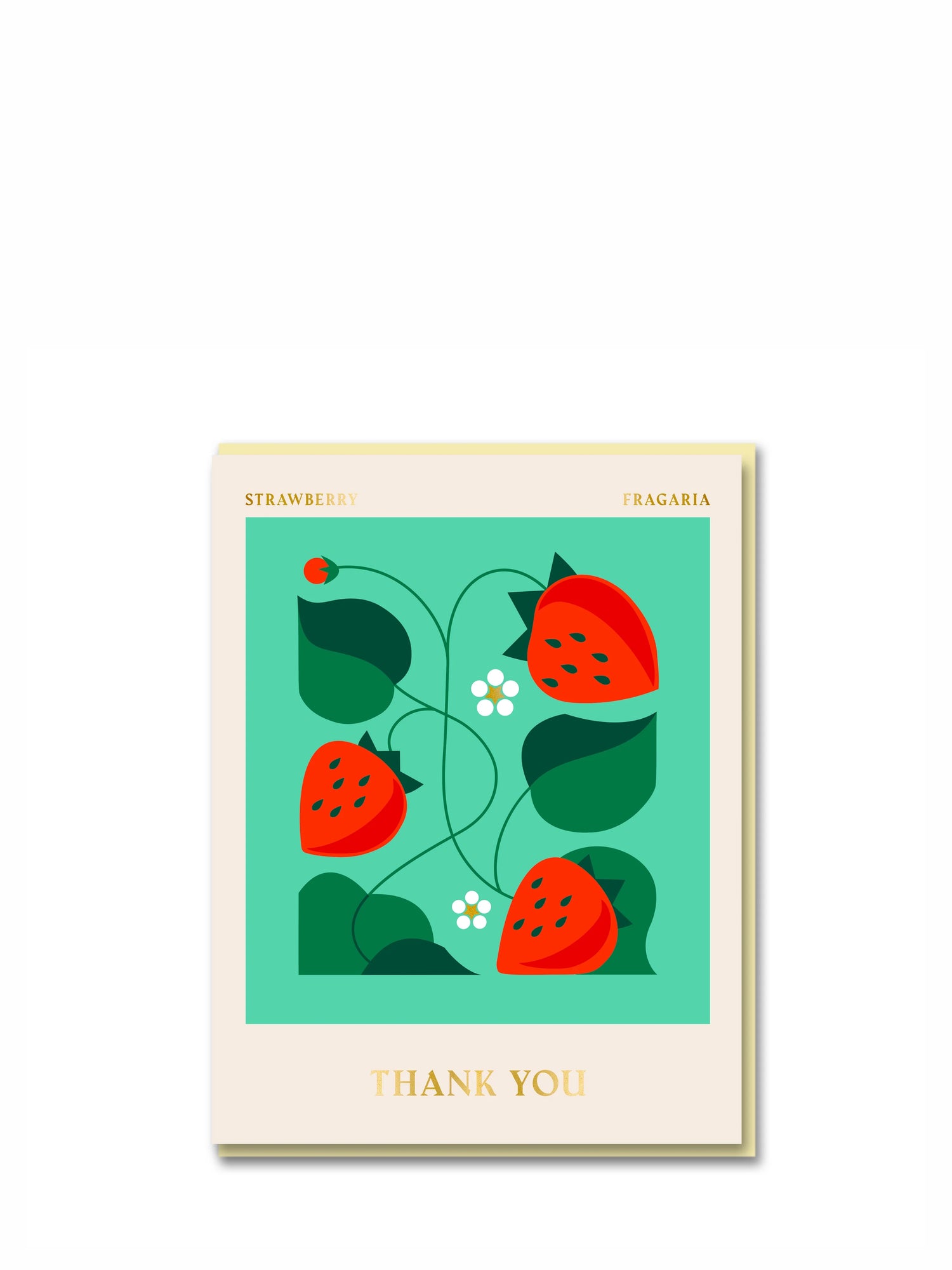 Thank you strawberry, greeting card