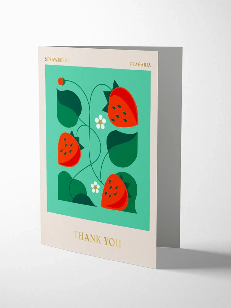 Thank you strawberry, greeting card