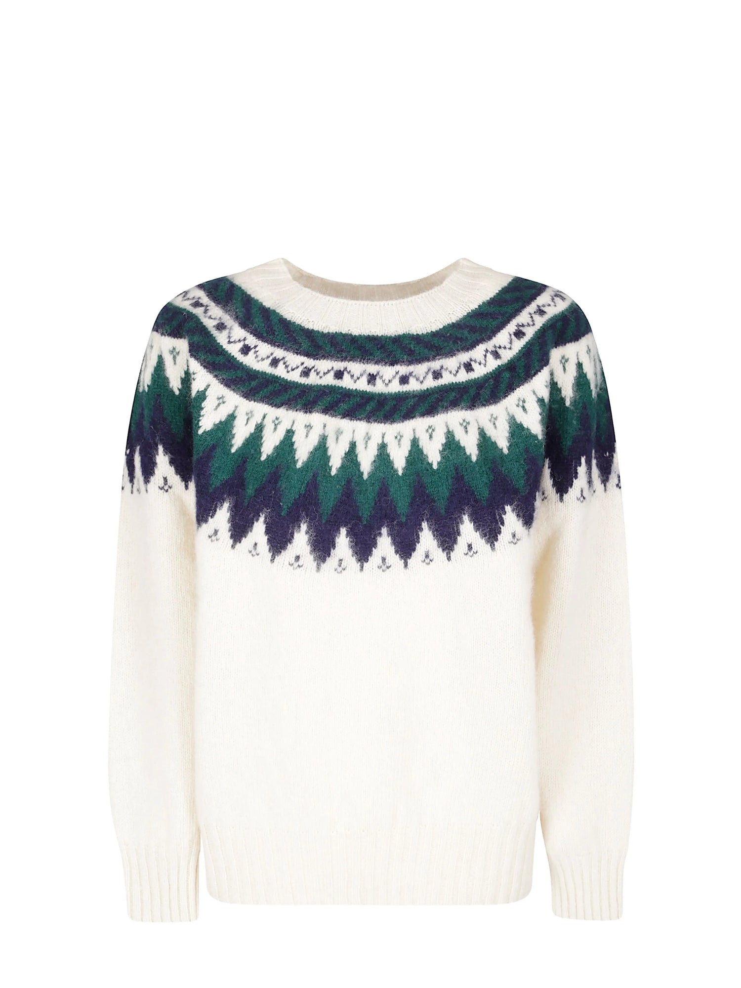 Broken flowers jumper, Ecru