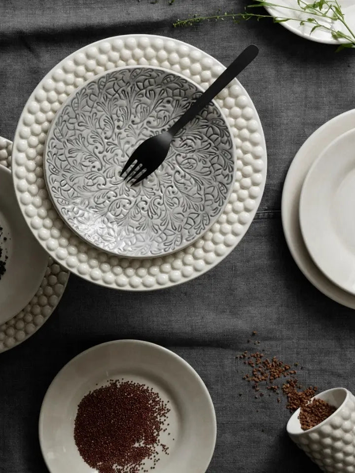 Bubbles dinner plate, sand (28cm)