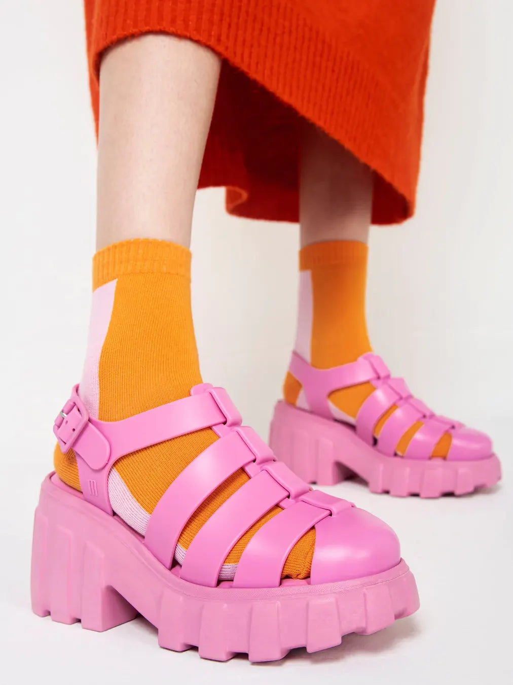 Megan platform sandals, pink