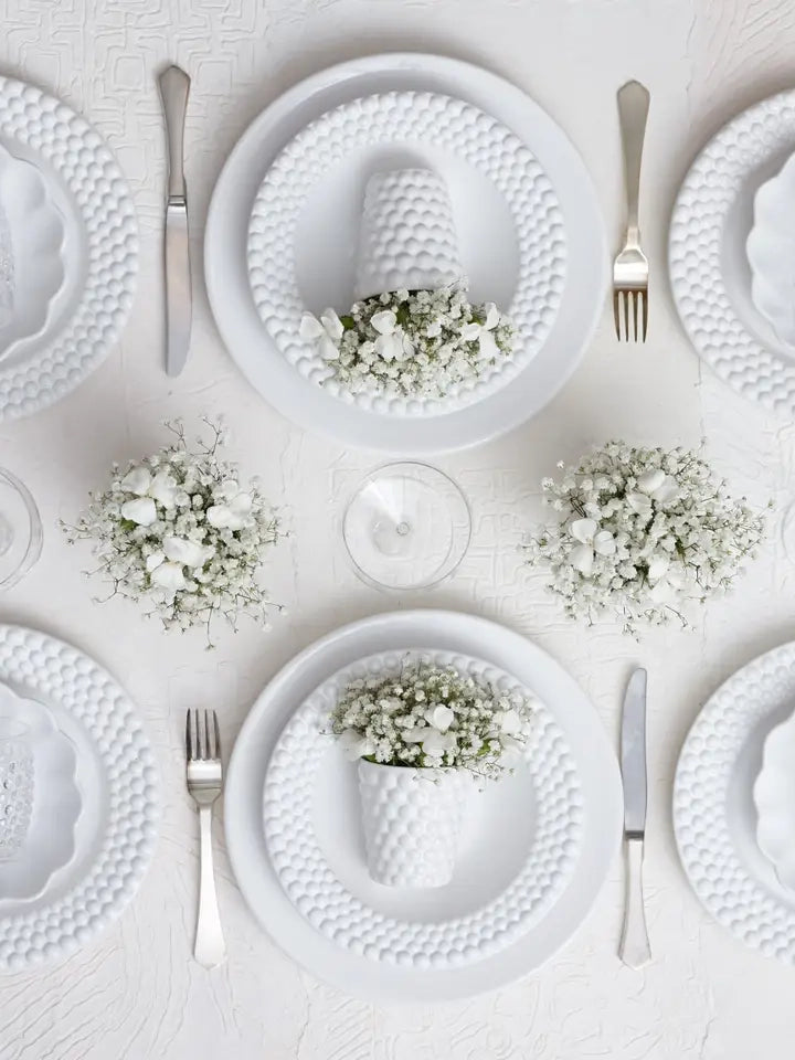 Bubbles dinner plate, white (28 cm)