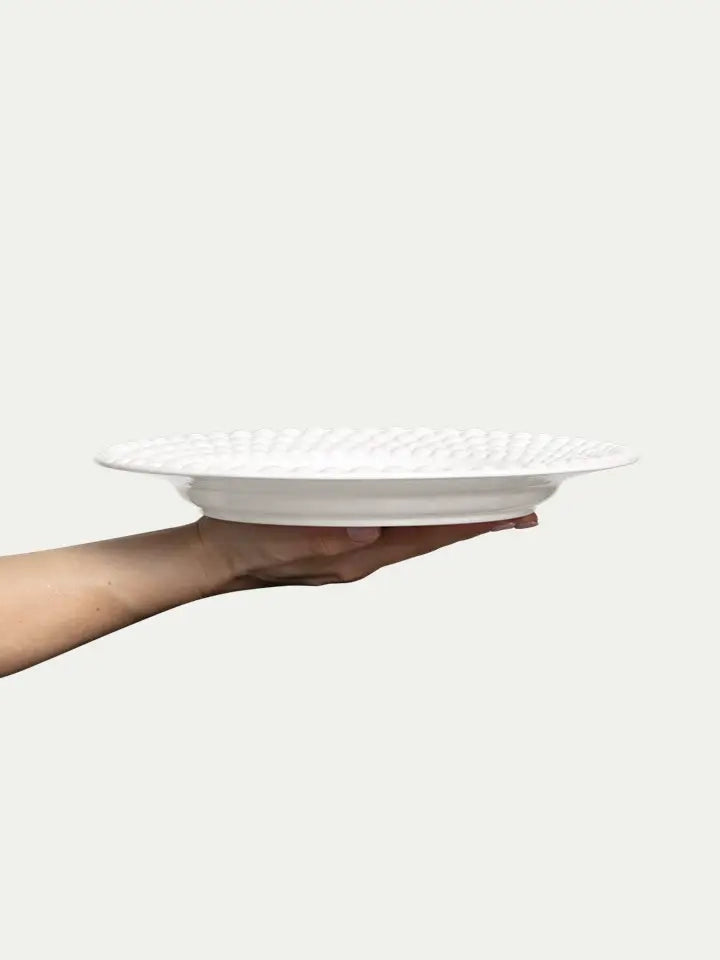 Bubbles dinner plate, white (28cm)
