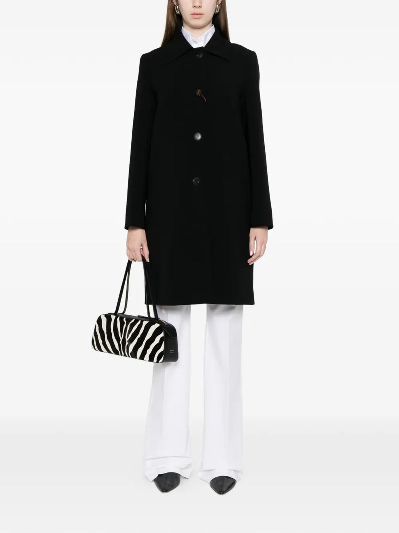Tracconto tailored knee-lenght coat, black