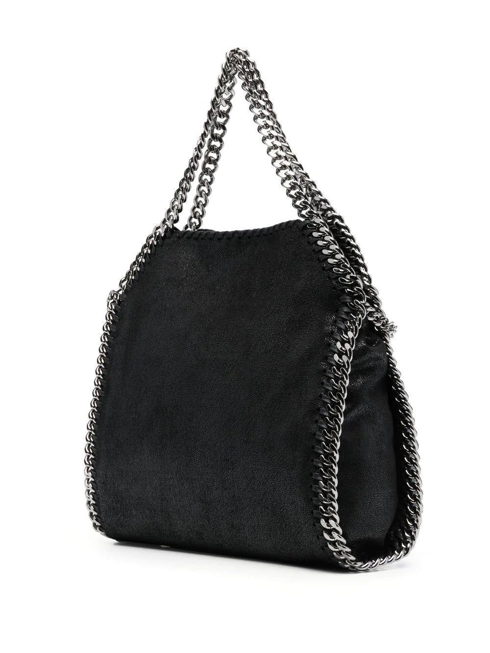 Stella_McCartney_Mini Tote Eco Shaggy Deer w/ silver chain, black