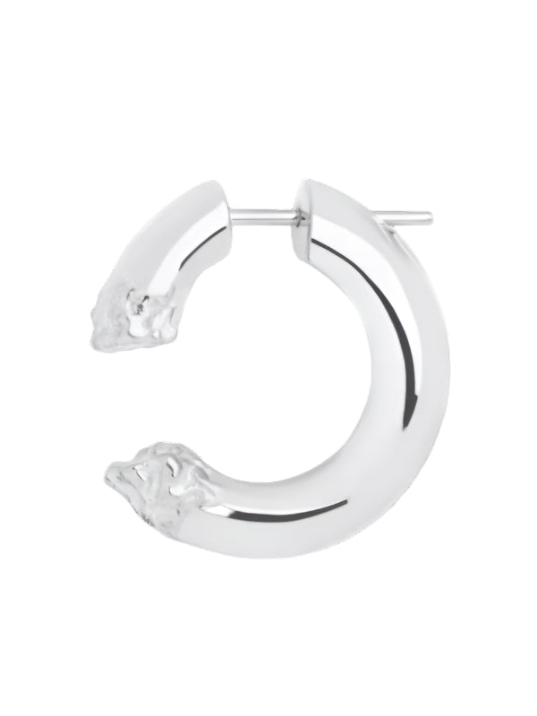 Terra 24 textured hoop earring, silver