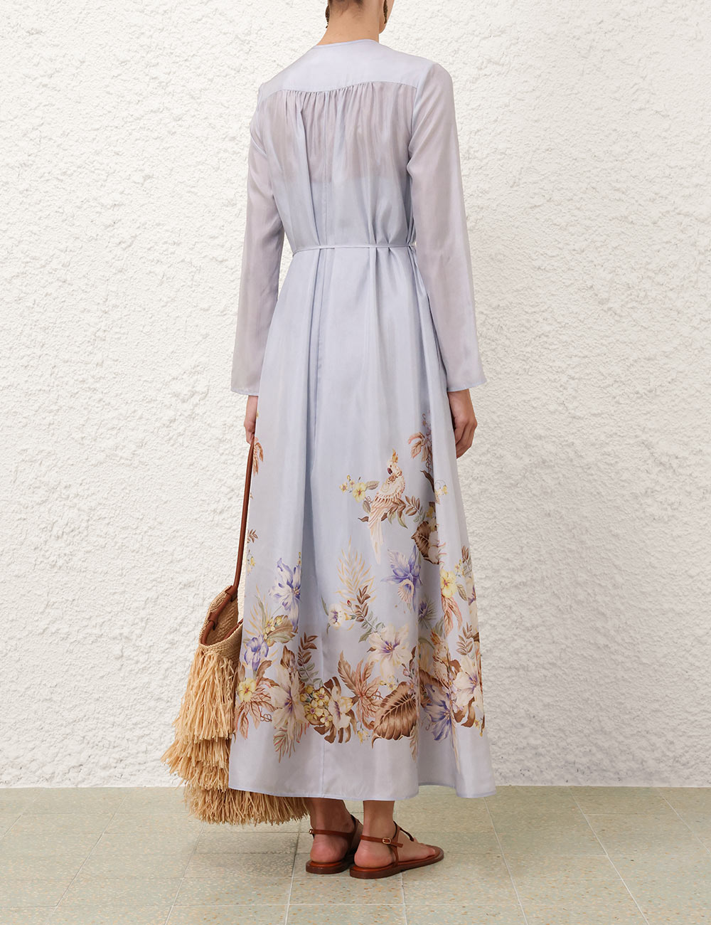 Coco Billow Maxi Dress, powder blue multi floral print