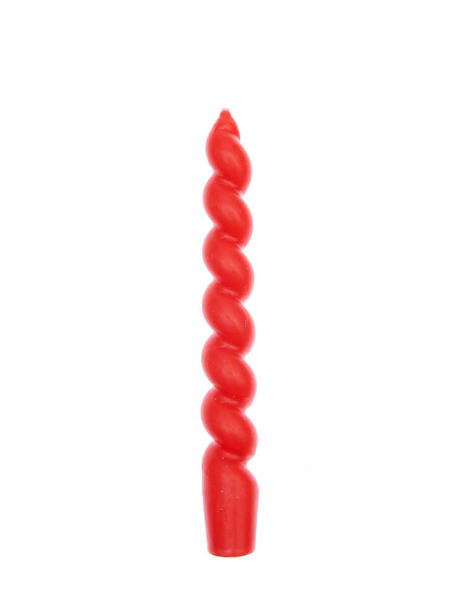 Spiral candle, red (18,5 cm)