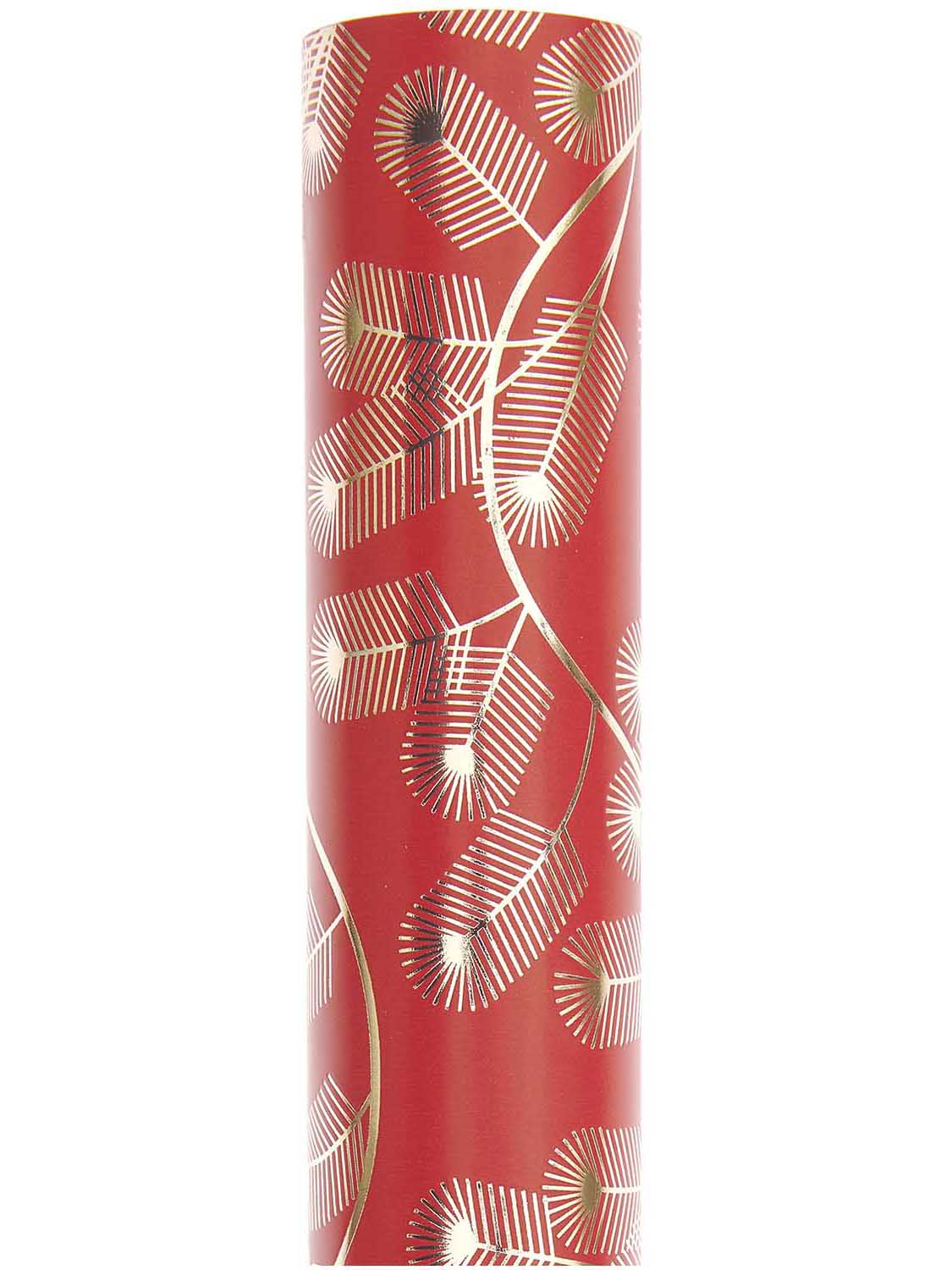 Fir Branches Wrapping, red/gold