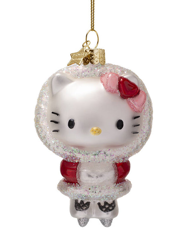 Hello Kitty skating glass ornament (9cm)