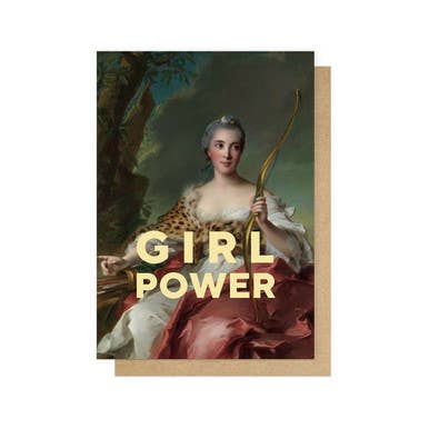 Girl power, large love & friendship card