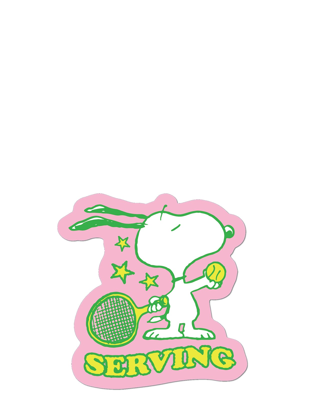 Serving Snoopy (Tennis), die cut sticker