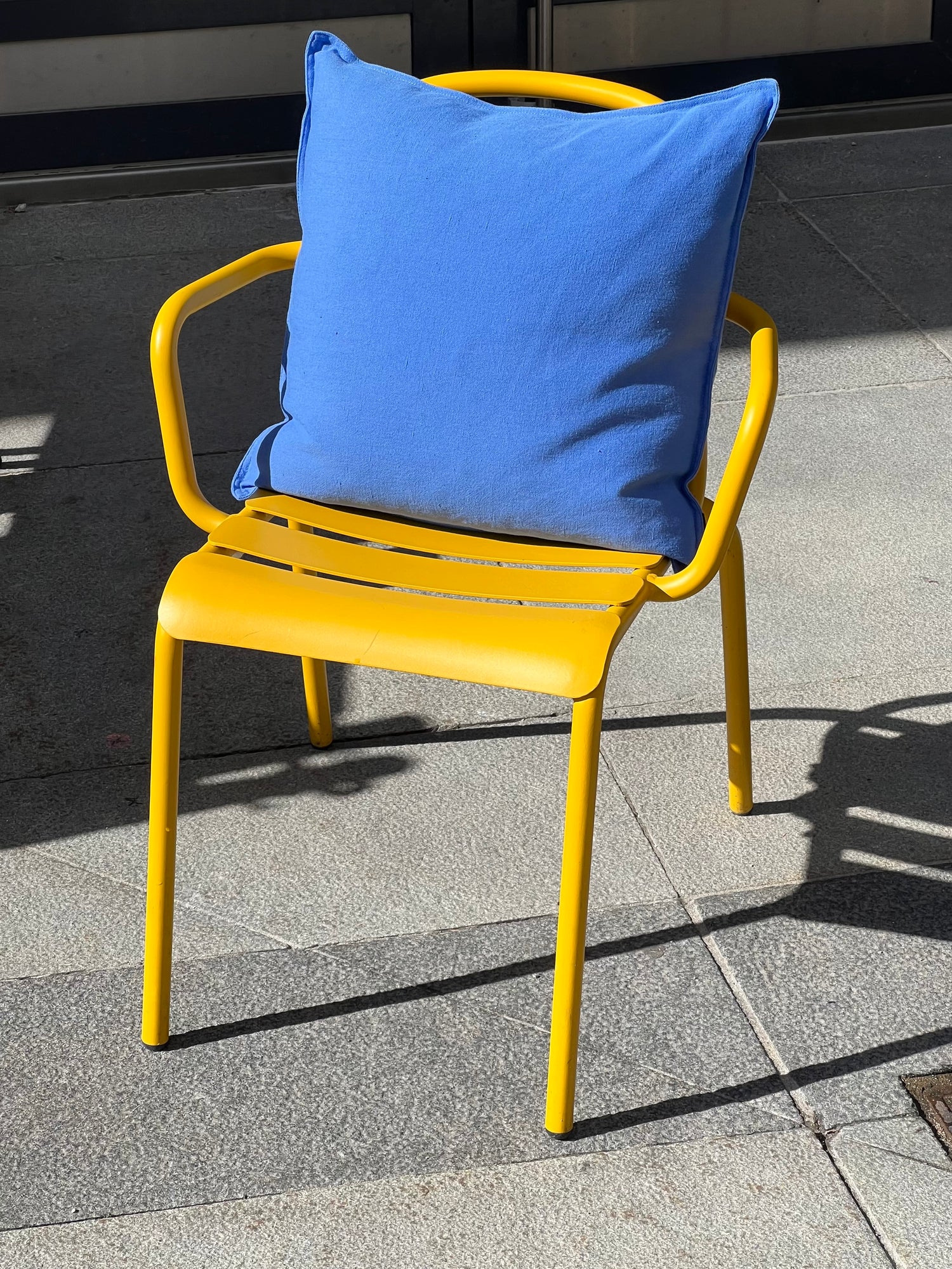Linen Cushion (50x50cm), Sky blue