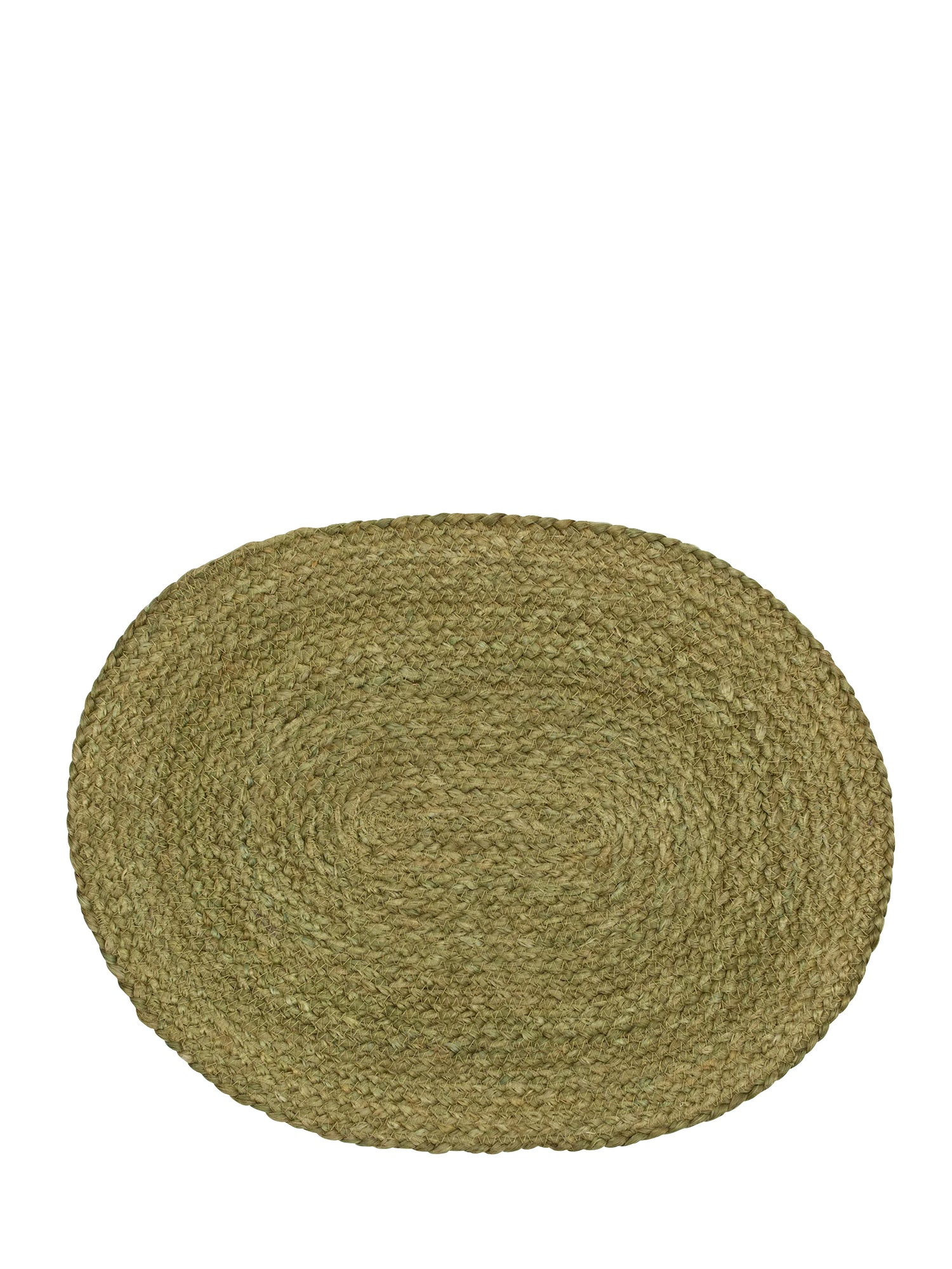Oval braided placemat Elin, avocado