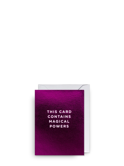 This Card Contains Magical power, mini love & friendship card