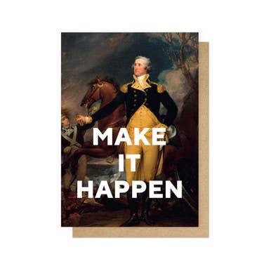 Make it happen large good luck card