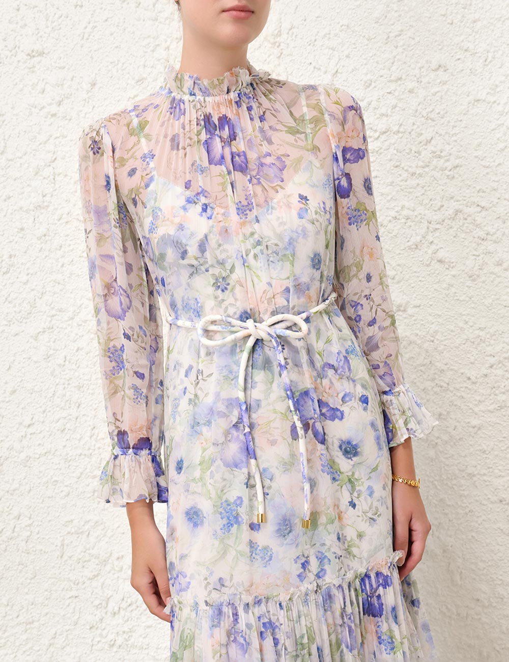 Natura Tubular Midi Dress, Blue Garden Print