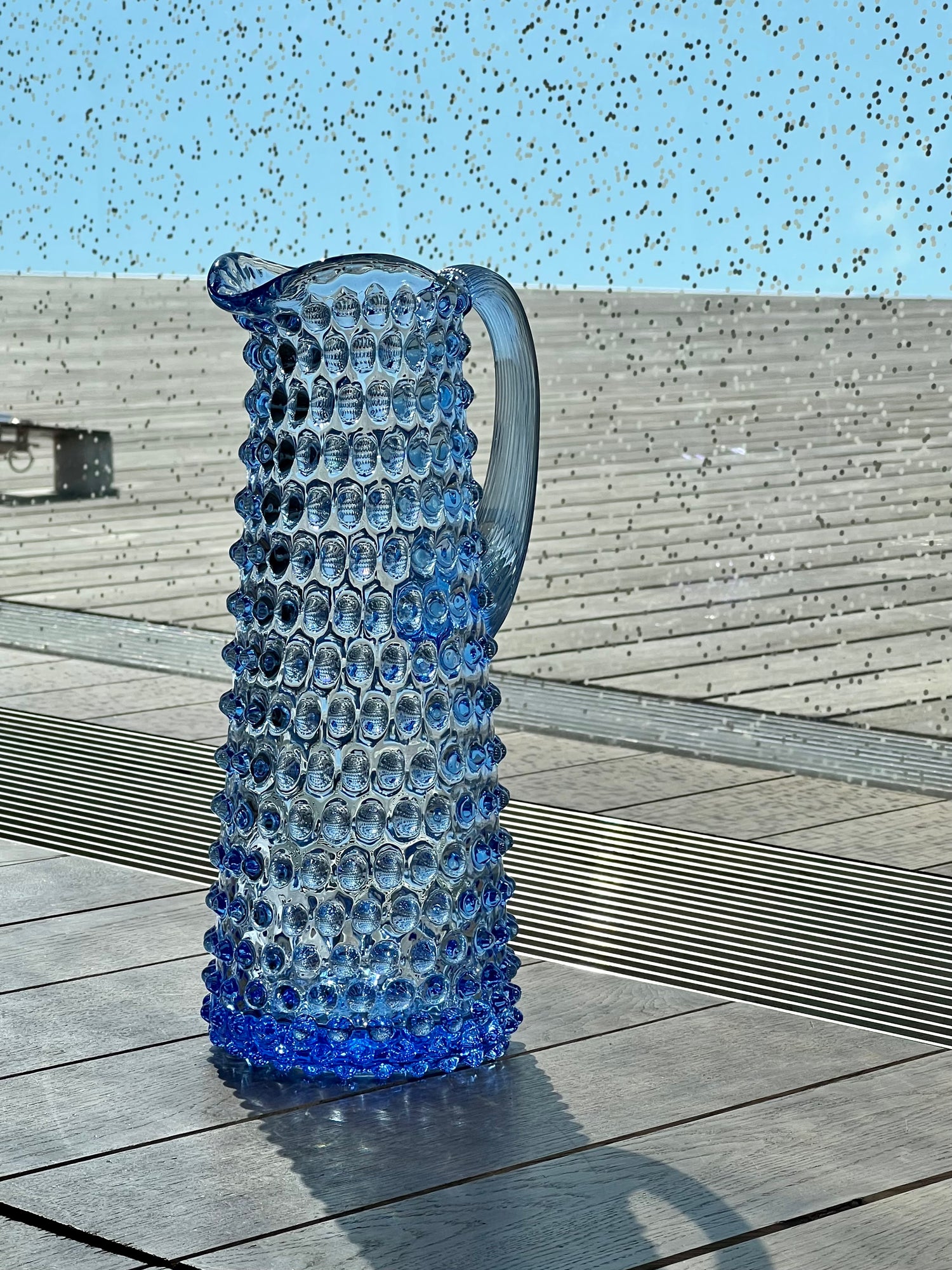Eiffel Hobnail Jug 1L, Light Blue