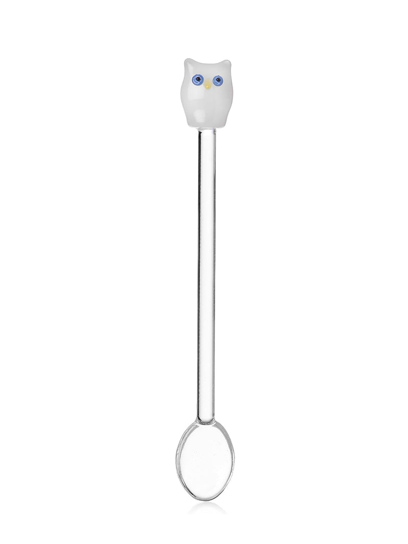Snow owl glass spoon, Animal farm collection