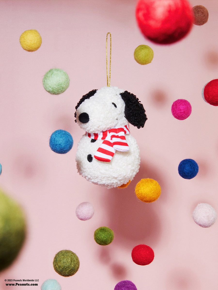 Snoopy snowman ornament, eco (10 cm)