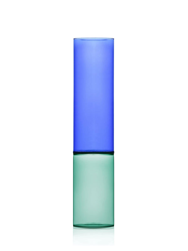 Bamboo Grove duotone medium vase, green/blue (30 cm)