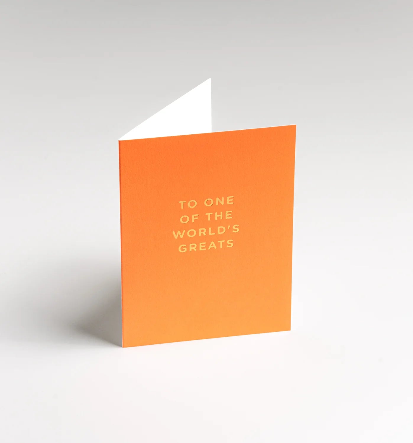 One of the world’s greats orange love & friendship mini card