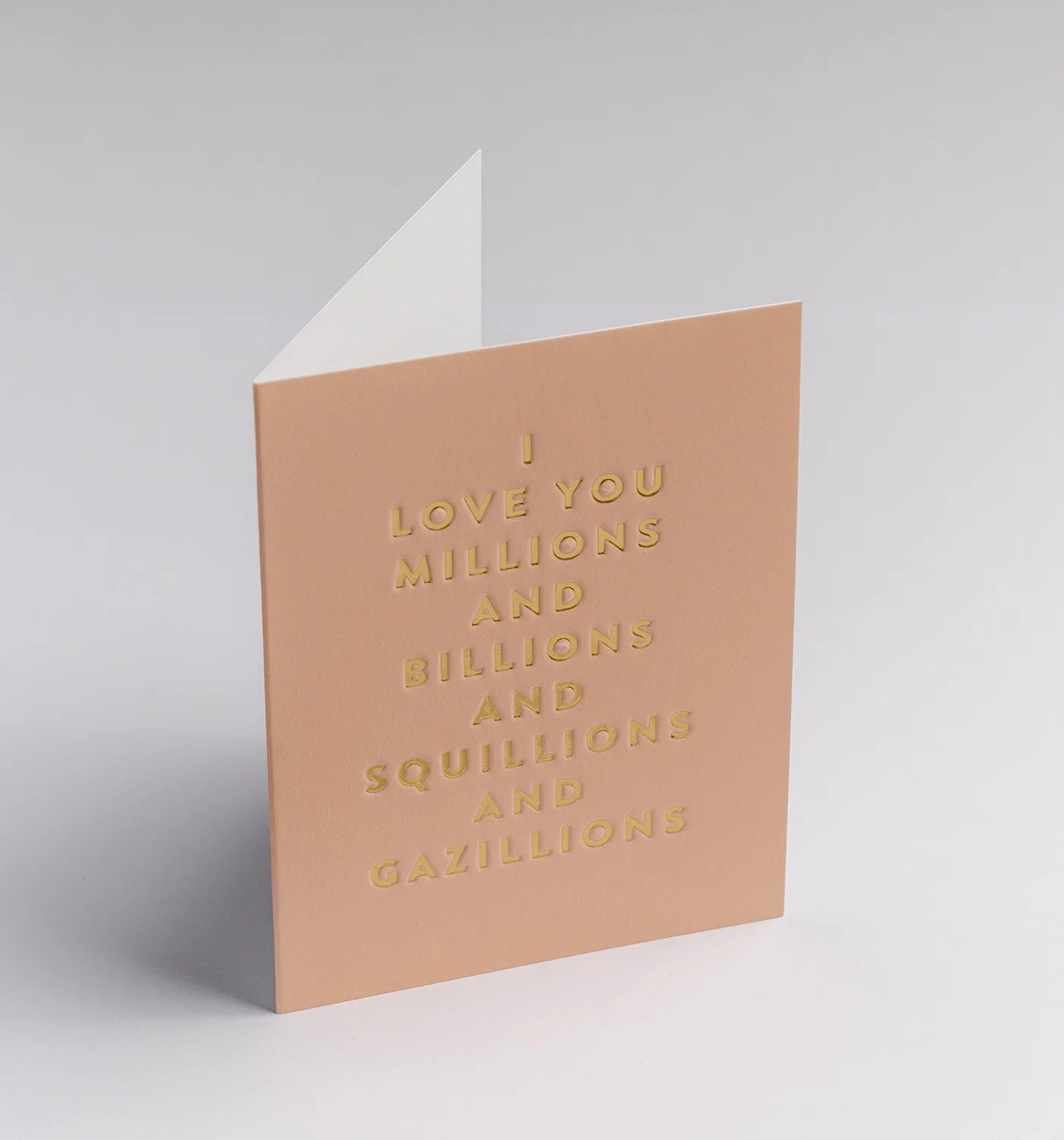 I Love You Millions and Billions, mini love & friendship card