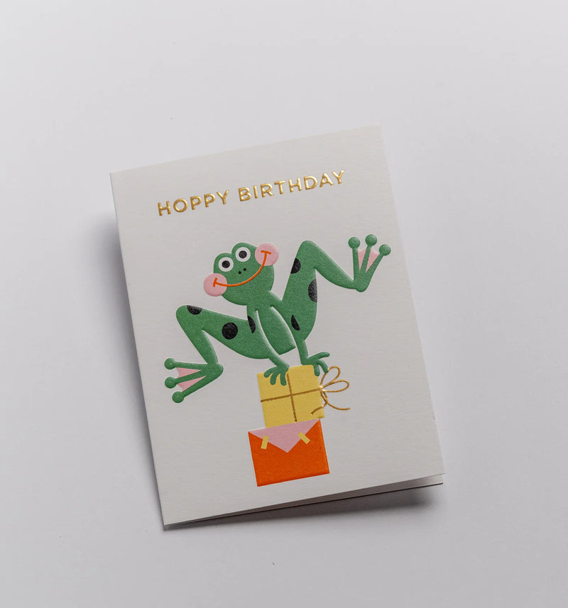 Hoppy Birthday, mini birthday card