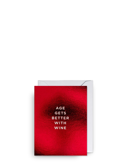 Age Gets Better with Wine, mini birthday card