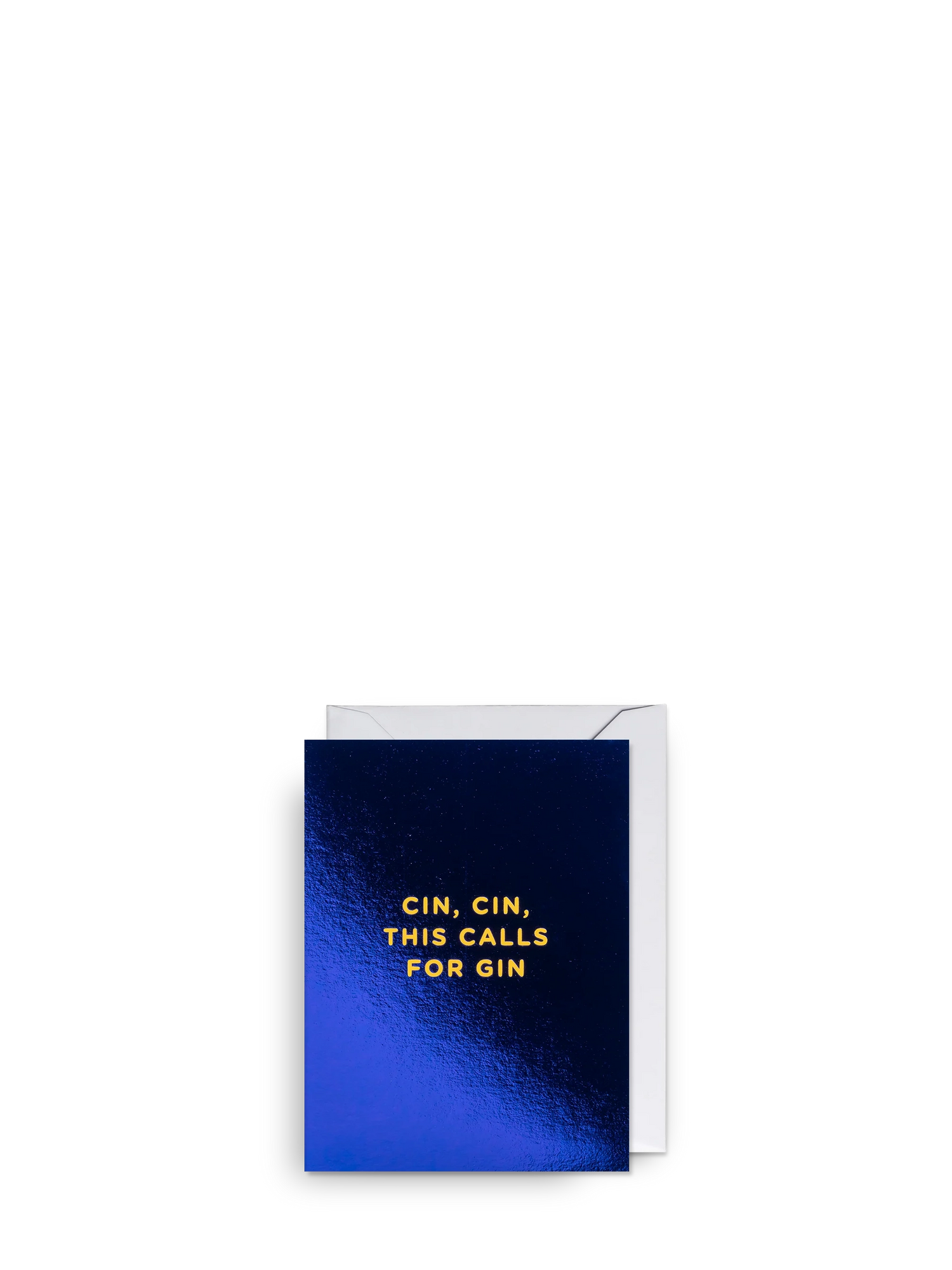 Cin, cin, this calls for gin blue mini celebration card