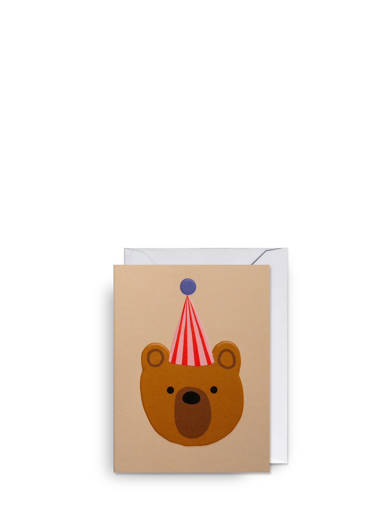 Party hat bear, mini birthday card