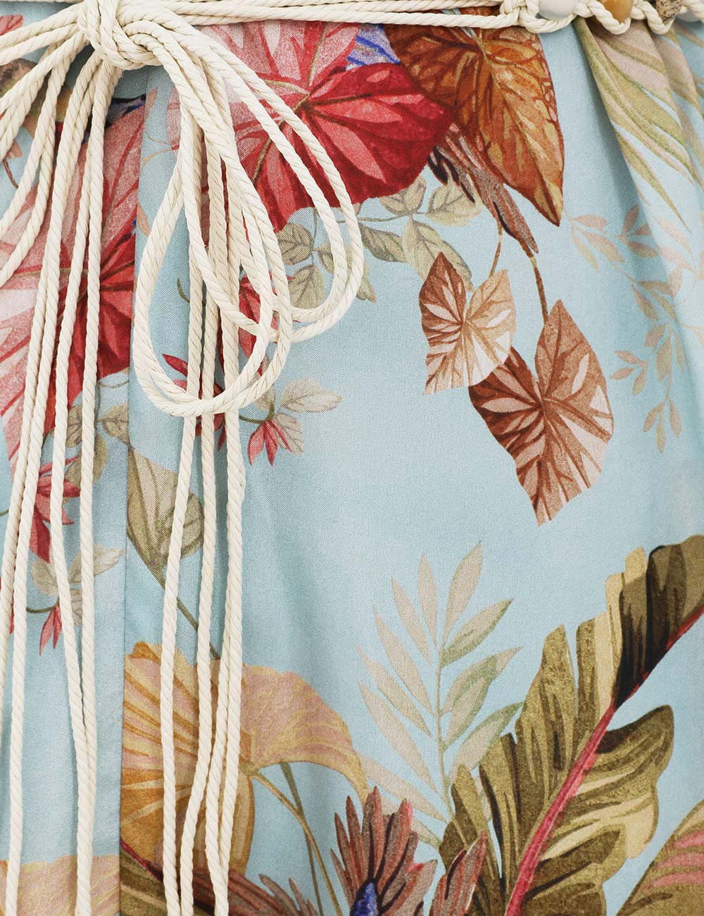 Ascension Billow Maxi Dress, aqua palm floral print