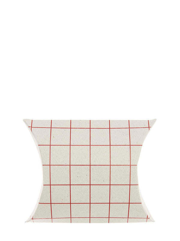 Gift boxes, grey cardboard with grid, fsc recycled