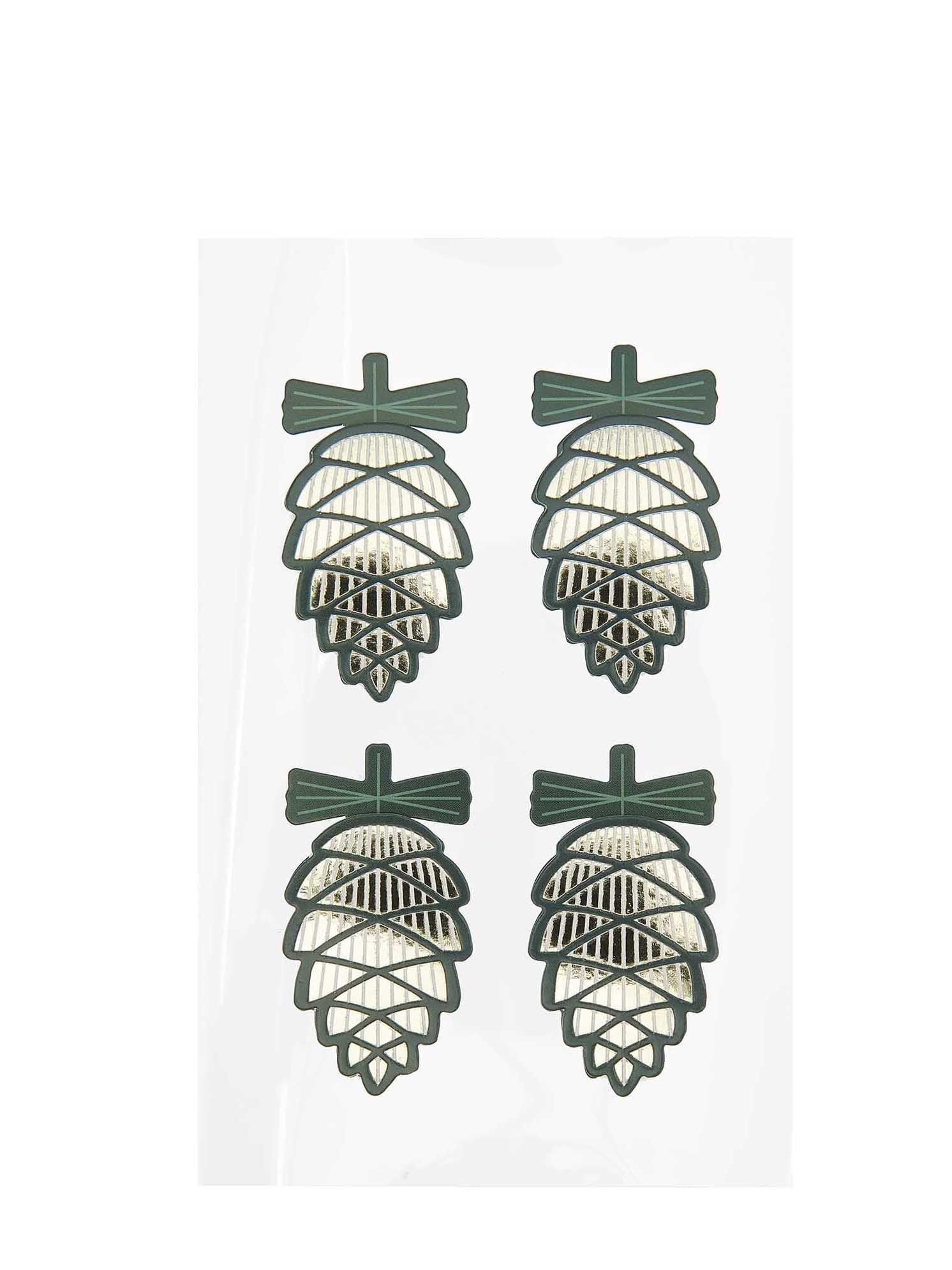 3d stickers i love christmas pine cone fsc mix