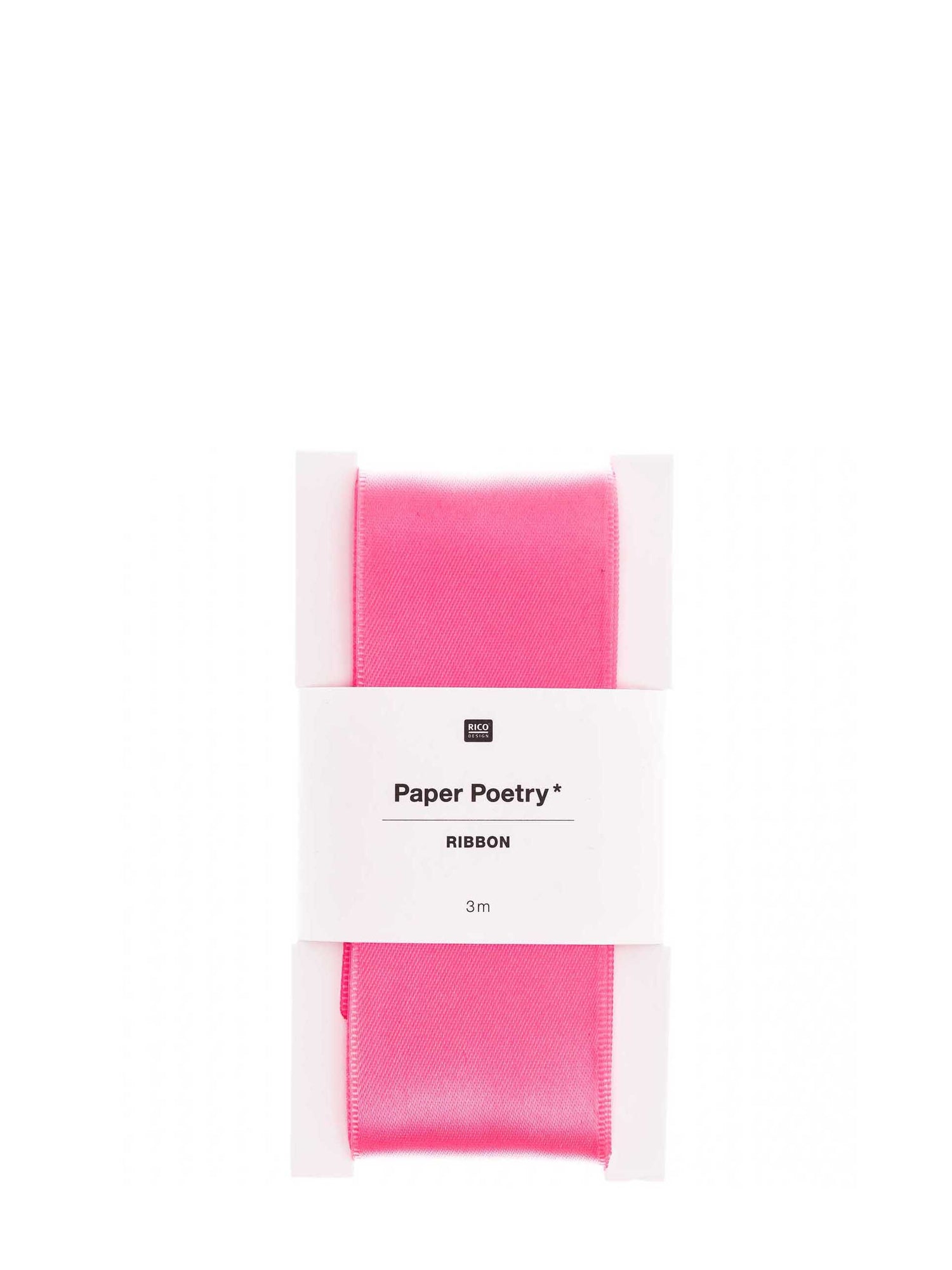 Polyester ribbon, neon pink 38 mm / 3 m