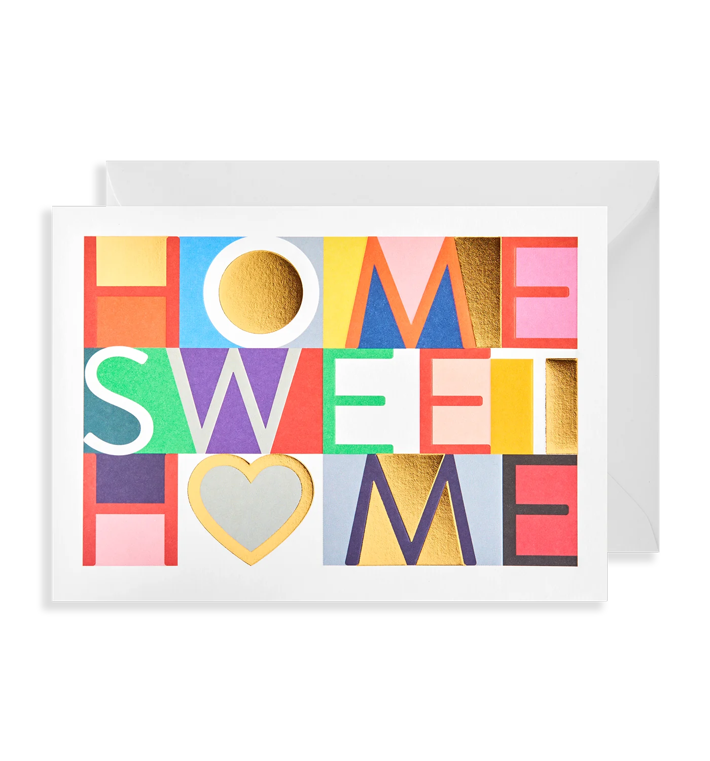 Colourful Home Sweet Home New Home / Welcome Home Card