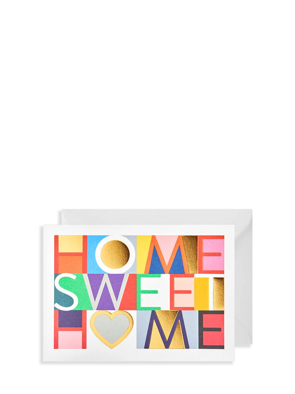 Colourful home sweet new home card