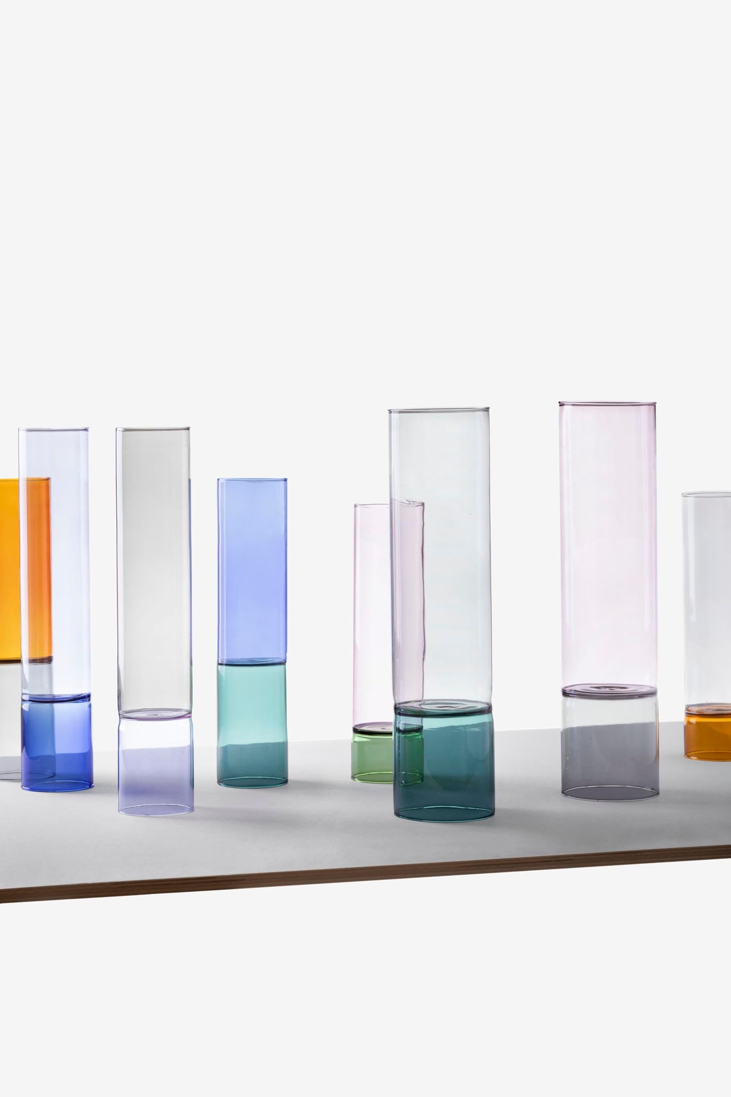 Bamboo Grove duotone small vase, green/pink (27 cm)