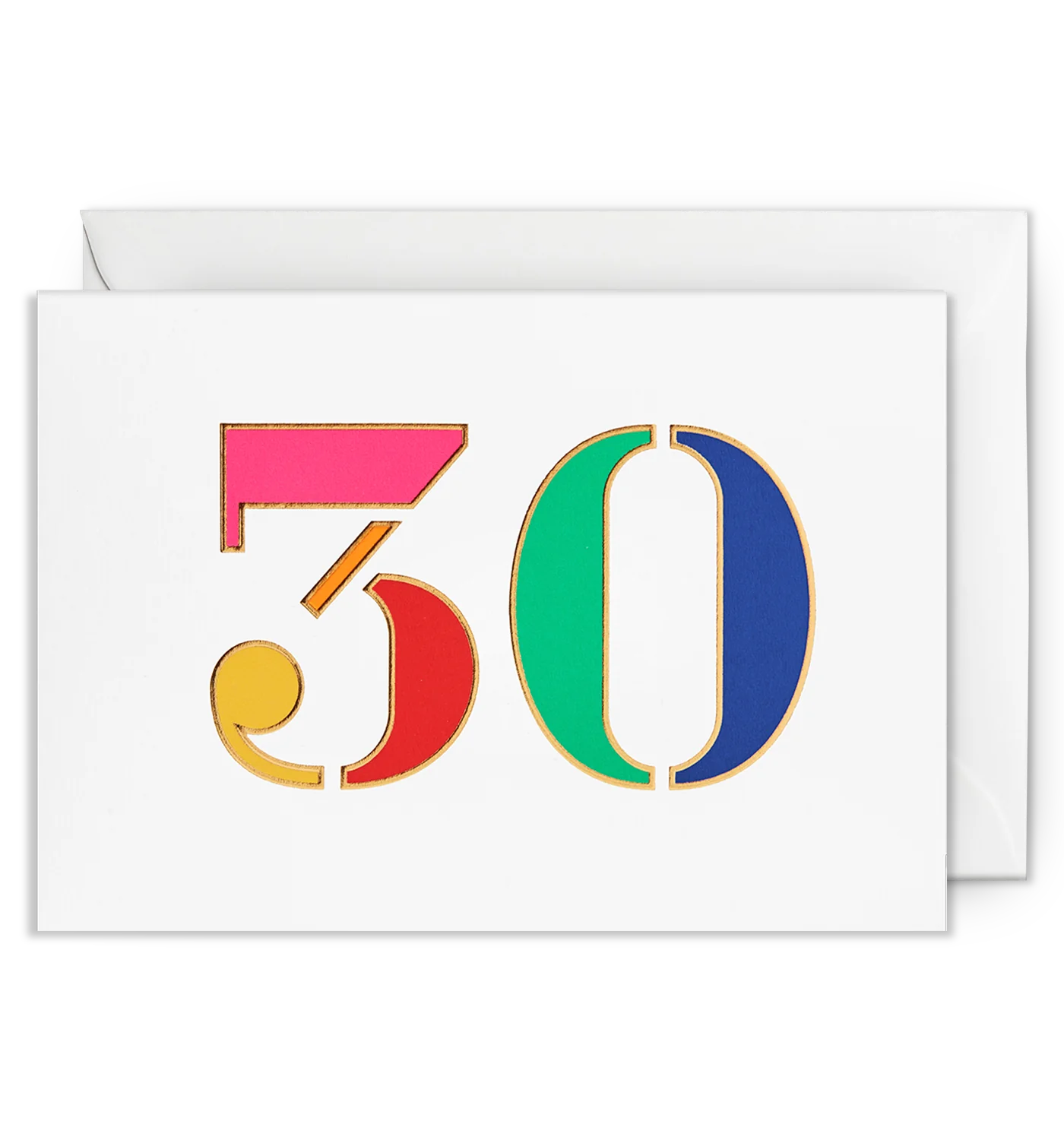 Colourful Milestone 30th Birthday Card