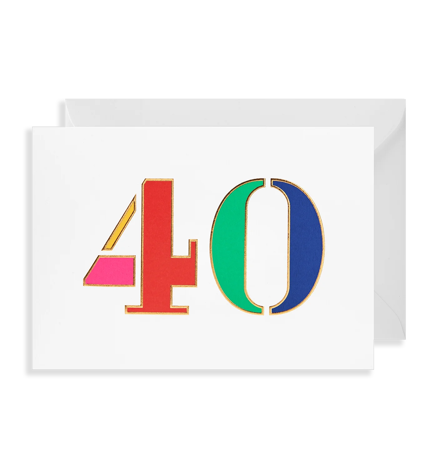 Colourful Milestone 40th Birthday Card