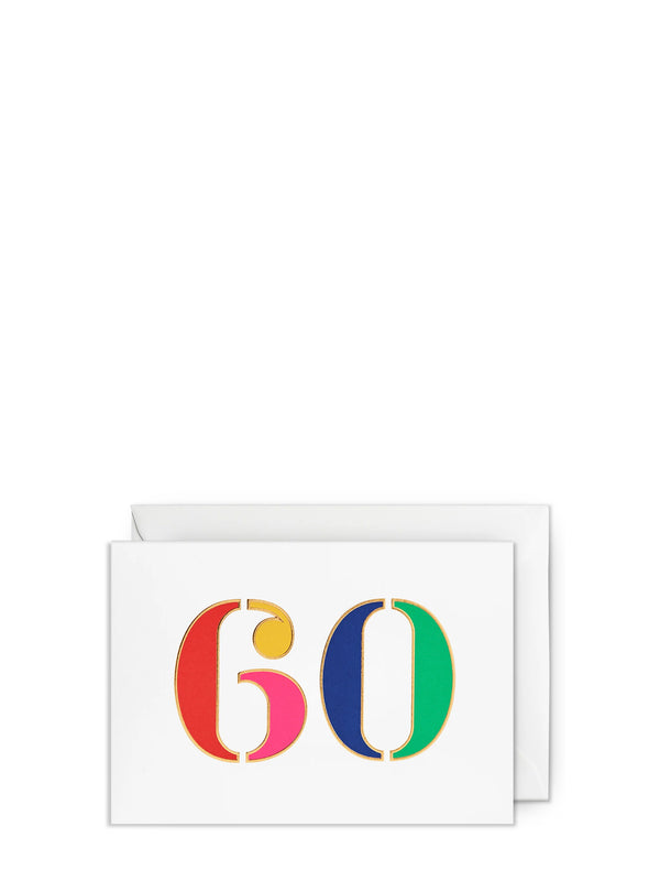 Colourful Milestone 60th Birthday Card