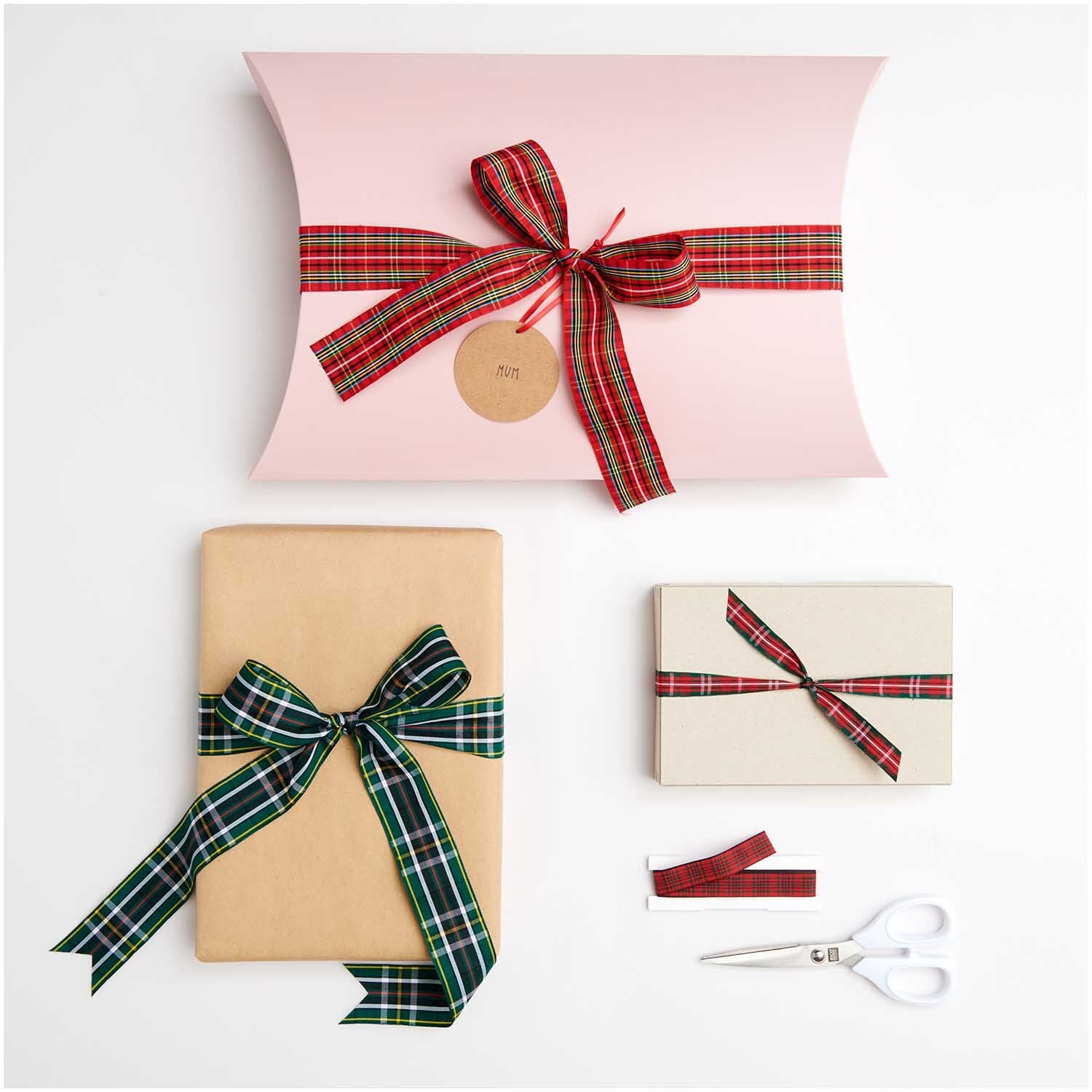 Check ribbon red / blue / yellow / green, 38 mm x 3 m