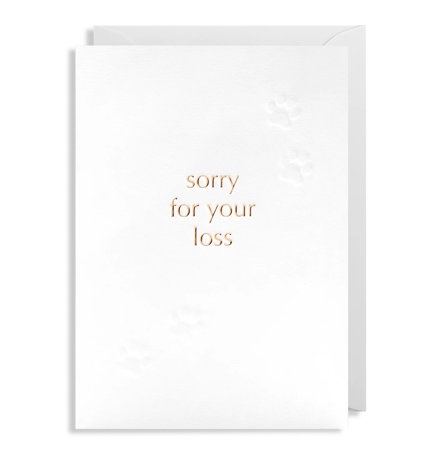 White Sorry For Your Loss Condolences Card