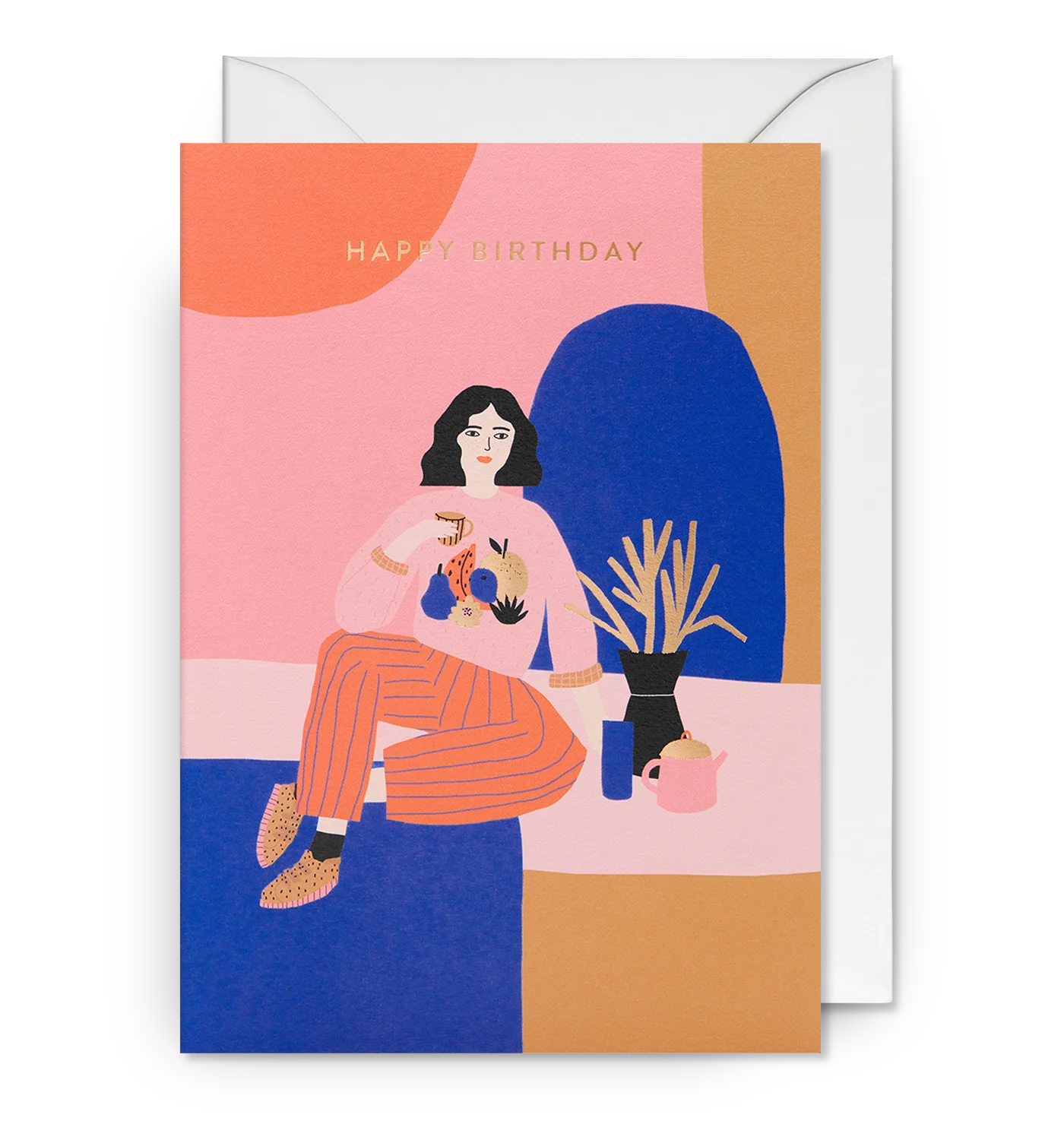 Colourful Coffee Break Birthday Card by Jennifer Bouron