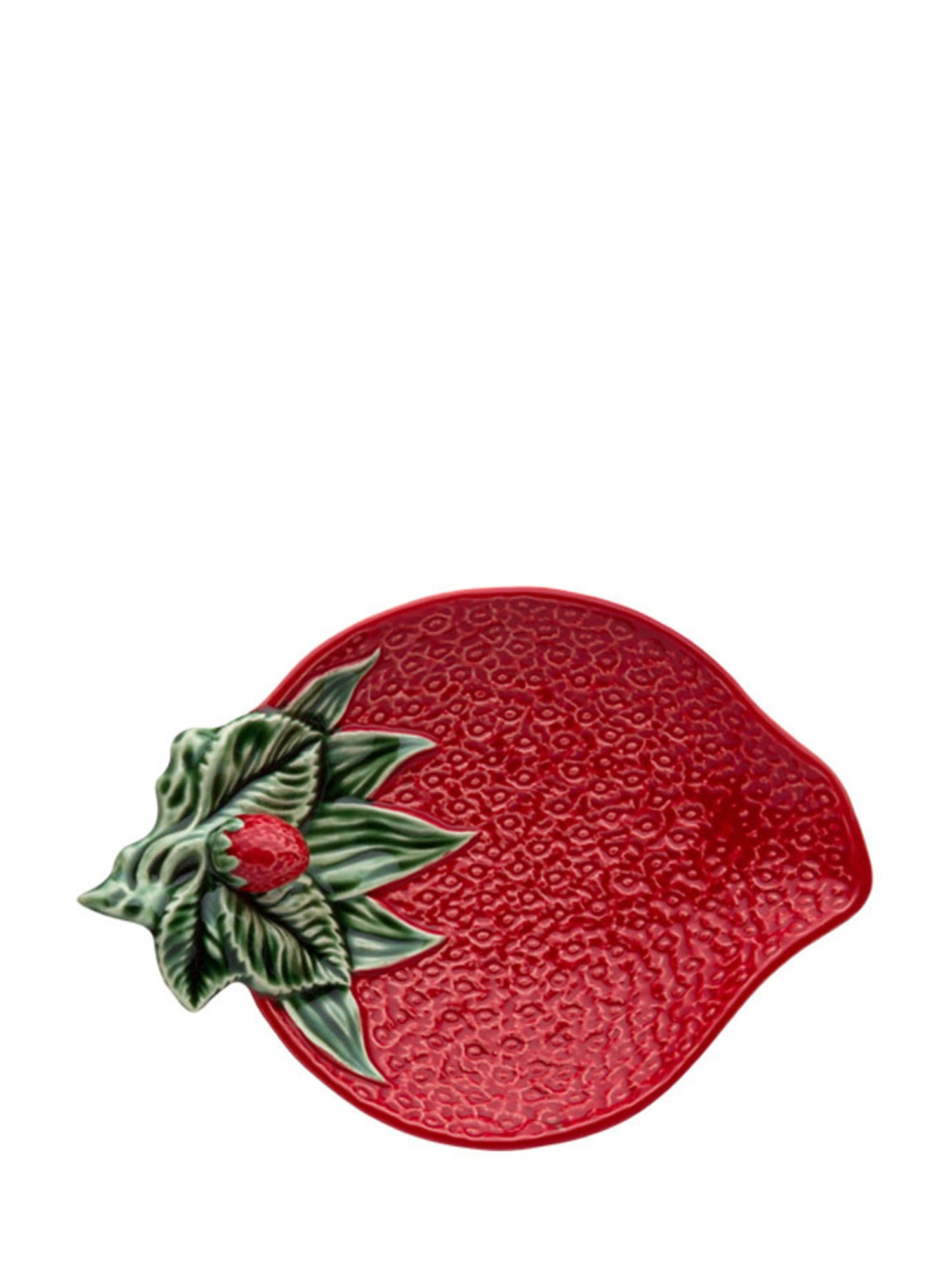 BORDALLO PINHEIRO: Strawberry olive dish (21 cm)